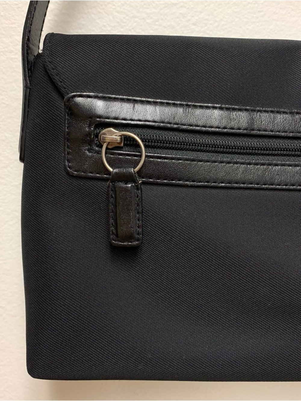 Vintage Coach Mercer Twill Demi Pouch Flap Shoulder Bag Purse Black Fabric Y2K - Picture 8 of 14